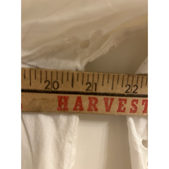 Zara Women’s White Top Ruffles Eyelet Size XL Peasant Cottage Core Boho - Picture 4 of 5